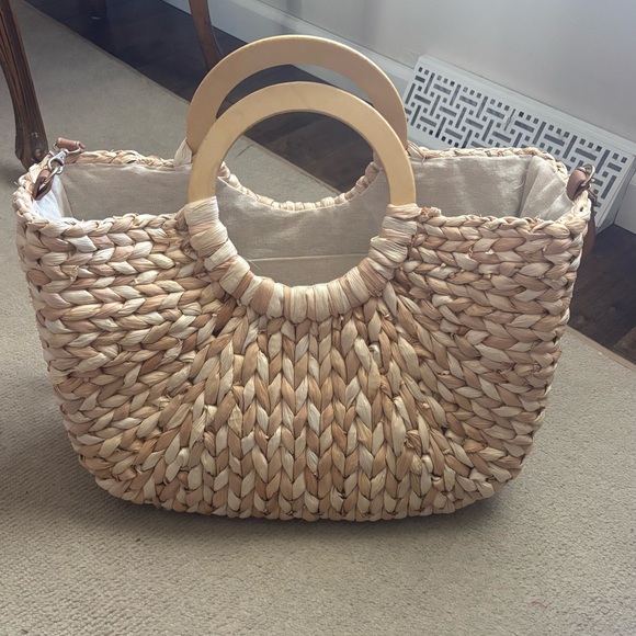 Sole Society Tan Woven Tote - Picture 1 of 6